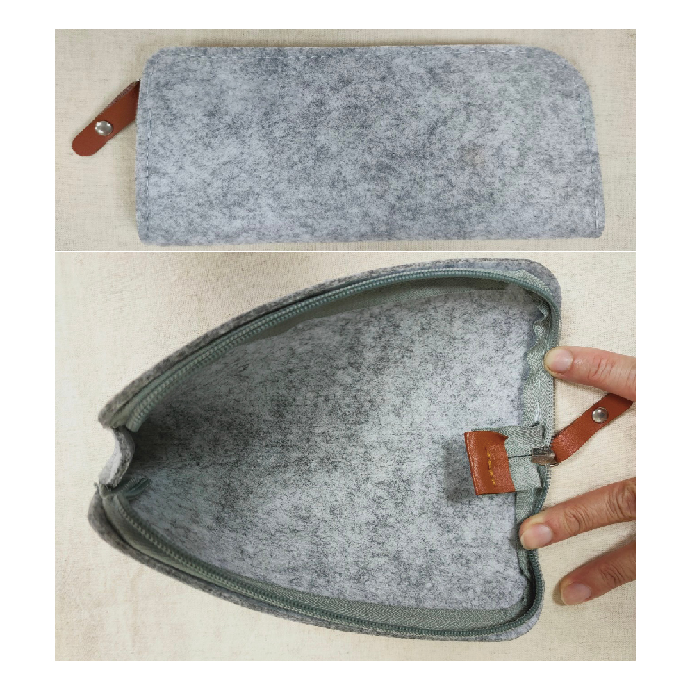 客製化/灰色/毛氈收納包/手機包/收納袋/筆袋/不織布/牛津布/滌綸布